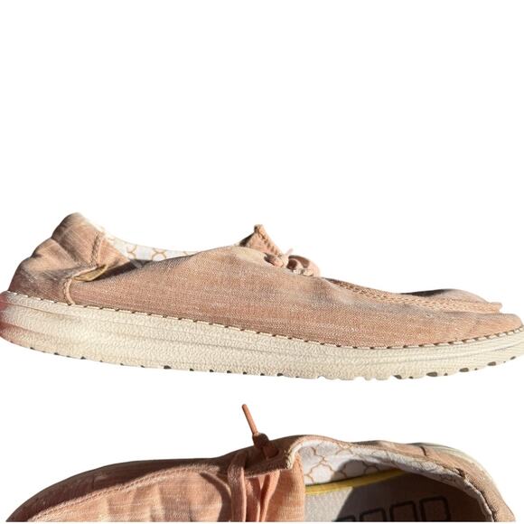 HEY DUDE Wendy Sparkle Loafers – Blush Tan Slip-On, Sz 9, EUC - Picture 6 of 9